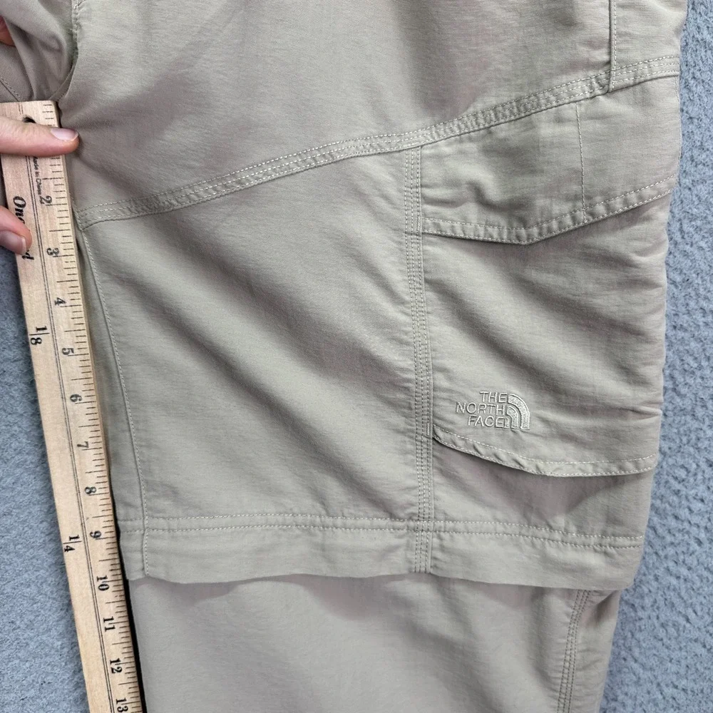 North‎ Face Pants Mens L Beige Paramount Peak Convertible Cargo Outdoor Wide Leg